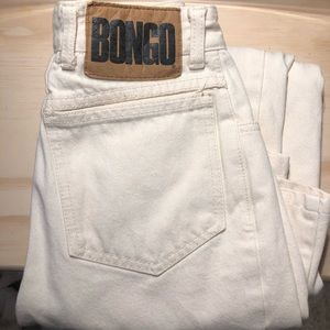 Vintage High Waist Bongo Jeans in Ivory